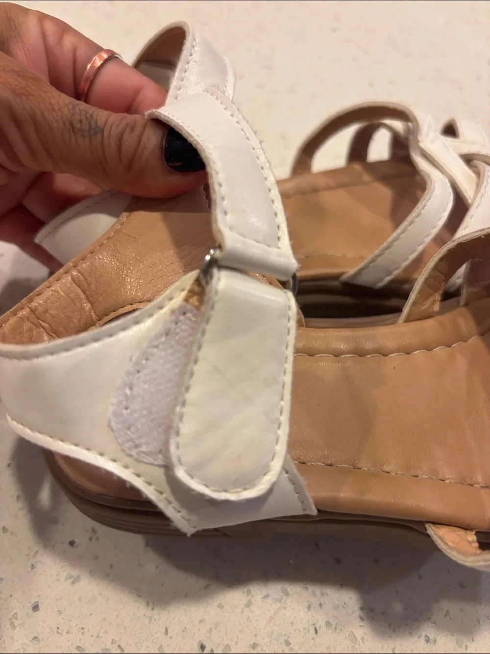 Women’s White Strappy Comfort Sandals